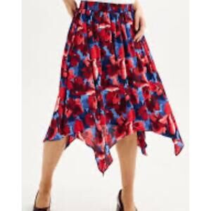 Draper James Skirt Floral Print Midi Bandana Women’s XL pull-on Pockets Lined
